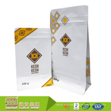 Food Grade Standard Own Logo Design 250g 500g Block Bottom Side Gusset Coffee Bean Bag Paper